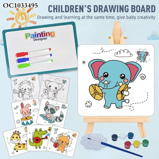 Cartoon Animals Creative and DIY Craft Art Toys Draw Double Sided Toys Wholesale Magnetic Writing Drawing Board