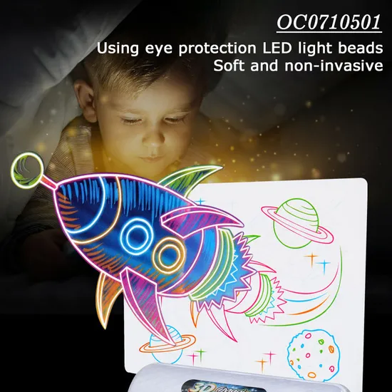 Montessori Smart Magic 3D Glasses LCD Light Wholesale Magnetic Drawing Writing Board for Kids