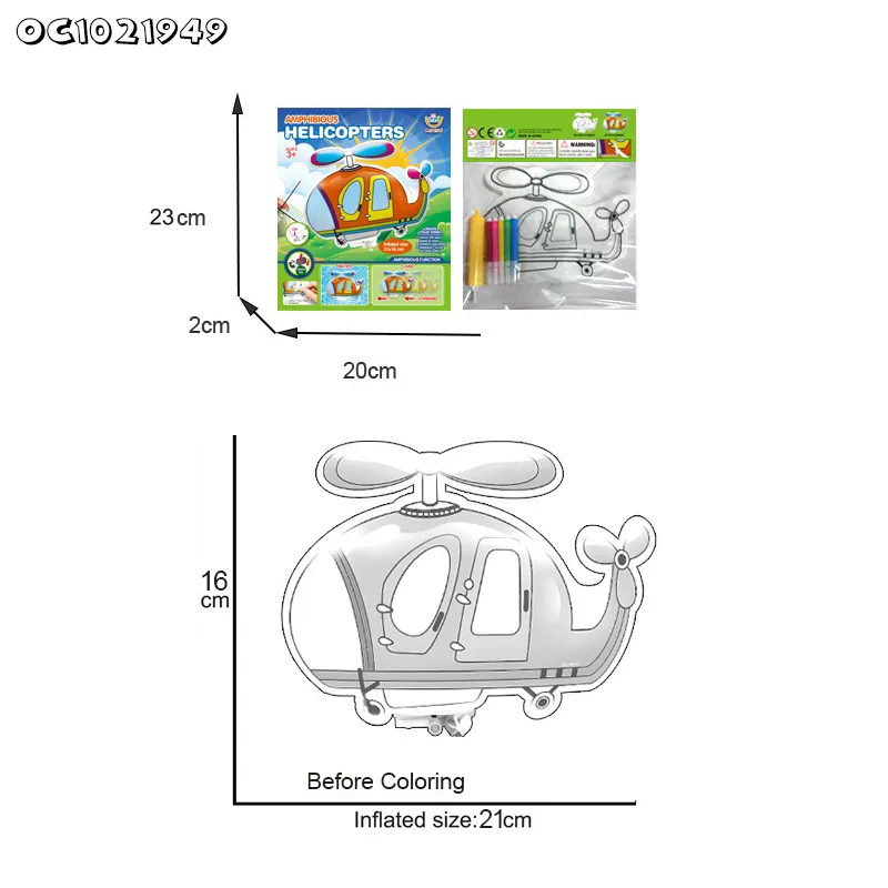Wholesale Hand Decorative Painting Cartoon Plane Model Coloring Montessori Educational Popular DIY Toys for Kids