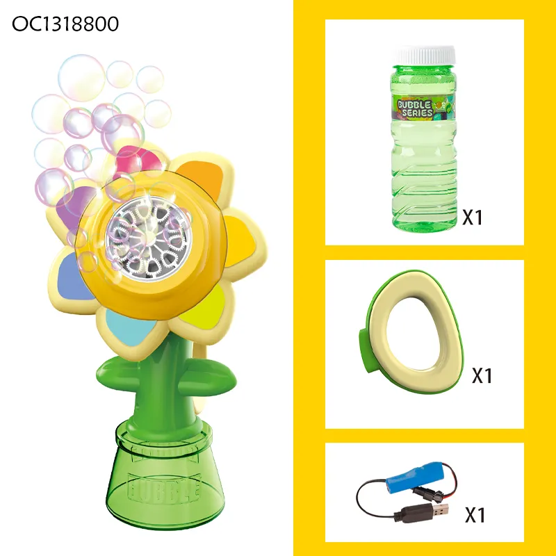 Kids Bubble Machine Blaster Blower Maker Outdoor Toys Plastic LED Lighted up Soap Water Battery Powered Bubble Guns