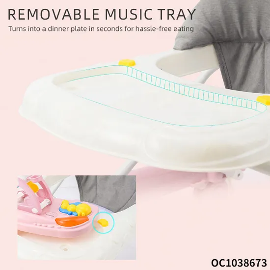 Professional Factory Price New Model Toddler Walk Learning Assistant Multifunctional Baby Walker with Foldable Plastic Wheels Sit-to-Stand and Activity Table