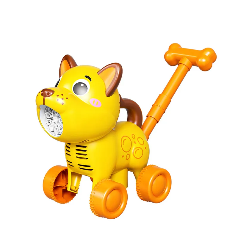 Hot Selling Summer Time Multi Hole LED Electric Animal Cart Kids Animal Bubble Machine Fun Plastic Bubble Gun Toys