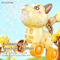 Outdoor Fun Game Electric Animal Stroller Push Cart Kids Sensory Toy Summer Multi Hole LED Soap Plastic Bubbles Make Machine Gun