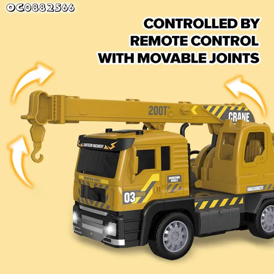 Wholesale 4 Channels Mini Engineering Model 1: 24 Remote Control Car Truck Toy with Light