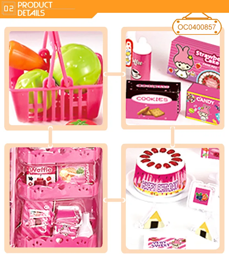 Wholesale Household Mini Children's Plastic Play Set Kitchen Cabinet Toys