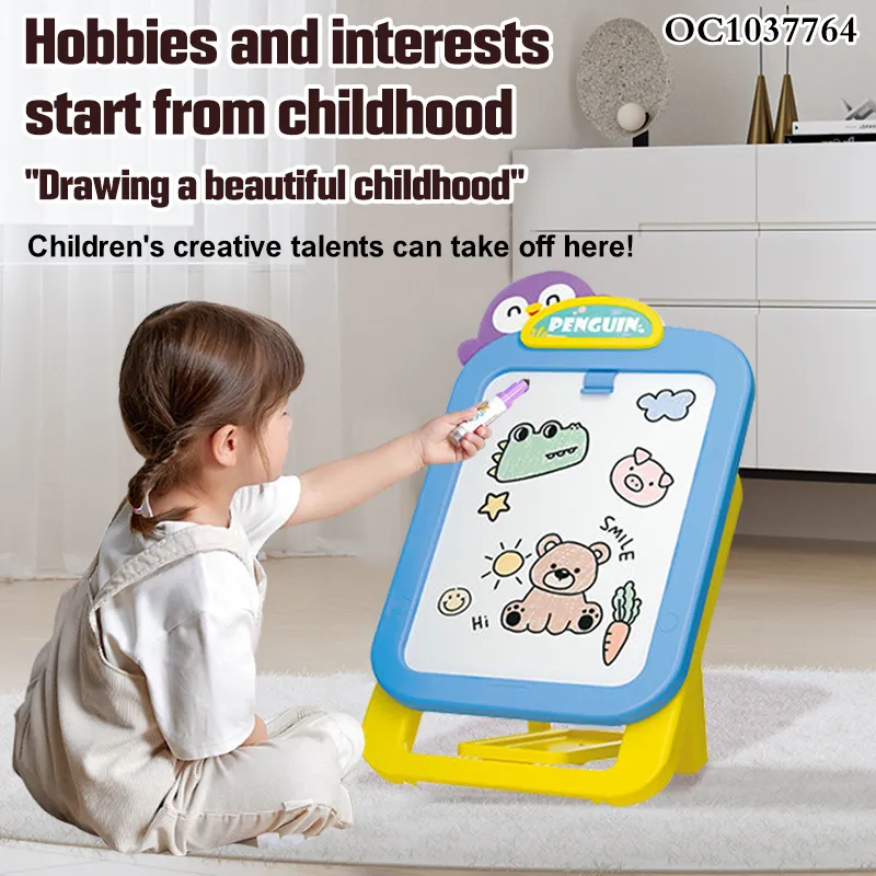 Wholesale Plastic Magnetic Writing Kids Montessori Toys and Double Sides Educational Drawing Boards