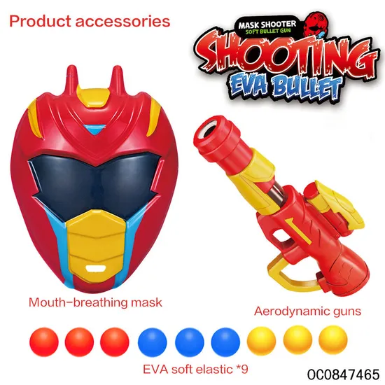 Wholesale Plastic Soft EVA Foam Ball Toy Airsoft Gun for Kids with Mask