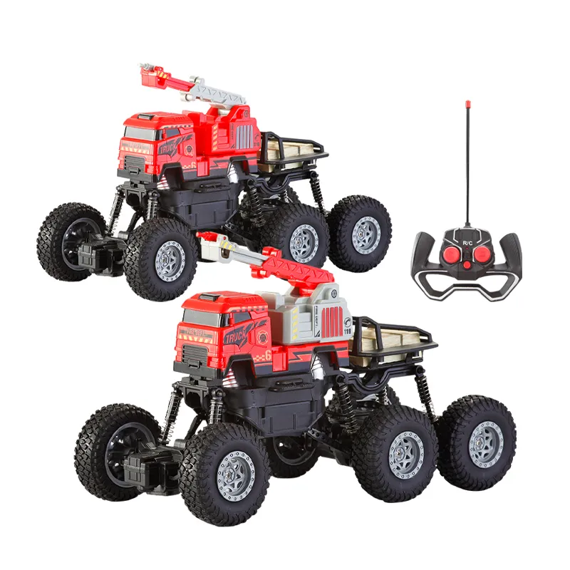 6 Wheels Remote Control Cars and Wholesale Small City Rescue Red Fire Engine Truck 1: 16 Toy
