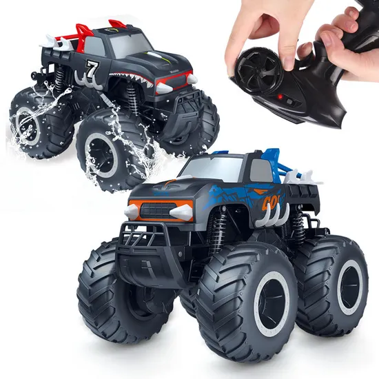 Wholesale 1: 16 Cool Land and Water Big Remote Control RC Offroad Stunt High Speed Car