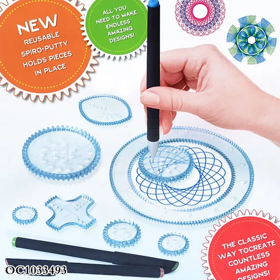 Kids Funny Plastic Creative Spirograph Most Popular Wholesale Educational Painting Drawing Toys for Children