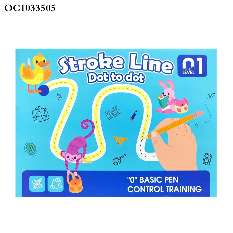 Montessori First Learn to Write Stroke Control Line Book Set Kids Learning Materials Early Education Creative Toy for Children