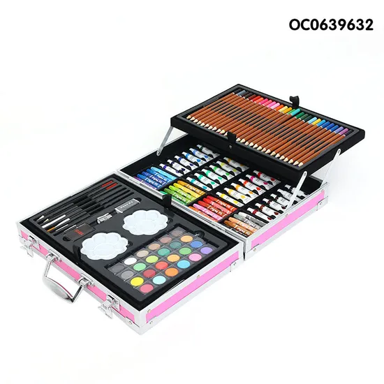 Wholesale Montessori 145 Pieces Crayons Oil Painting Pigments Brush Wholesale Kids Stationery Art Set Gift Creative Toy