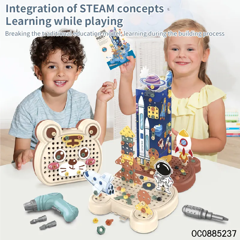 Wholesale Montessori Educational Plastic Building Block Popular DIY Toys