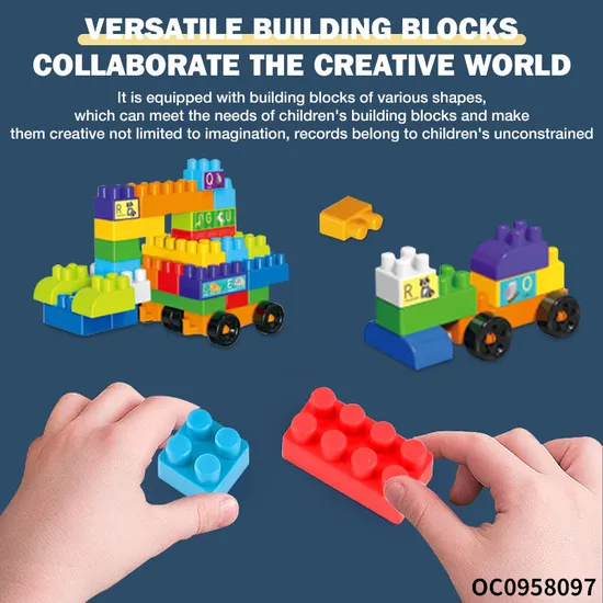 Wholesale Montessori Educational Construction Plastic Building Block DIY Toy