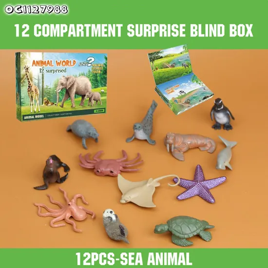 Wholesale Montessori Educational Cognitive 3D Mini Realistic Plastic Sea World Marine Animal Models Popular Toys