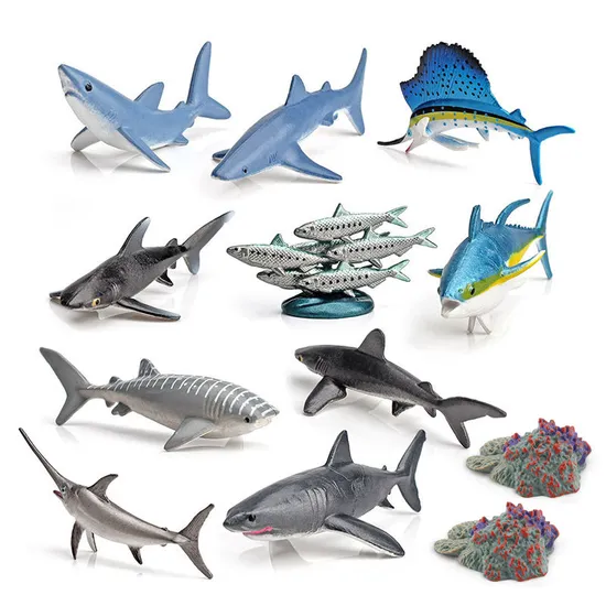 Wholesale PVC Toy Custom Realistic Animal Plastic 3D Fish Model Toys for Children