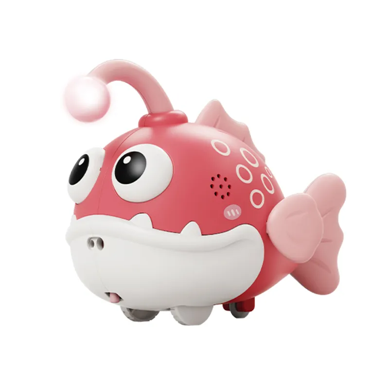 Wholesale Plastic Fish Baby Kids Crawling Learning Sensory Electric Montessori Fishing Game LED Light Music Toys