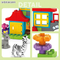 Wholesale Outdoor Blocks Zoo Park Wild Animal Model Plastic Building Blocks Toys for Kids