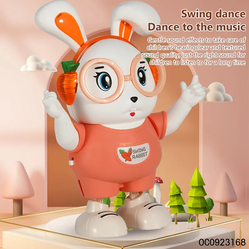Wholesale Electric Animals Plastic Popular Dancing Rabbit Sing Baby Toys with Lights