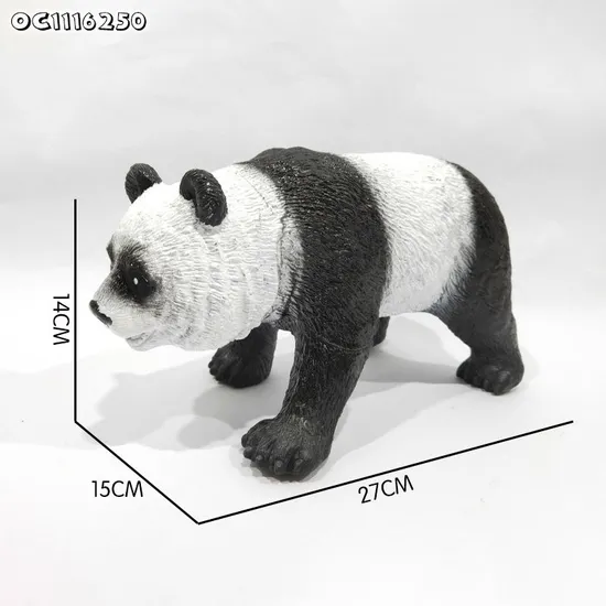 Wholesale Popular PVC Panda Realistic Small 3D Plastic Wild Animal Model Toys with Sound for Kids
