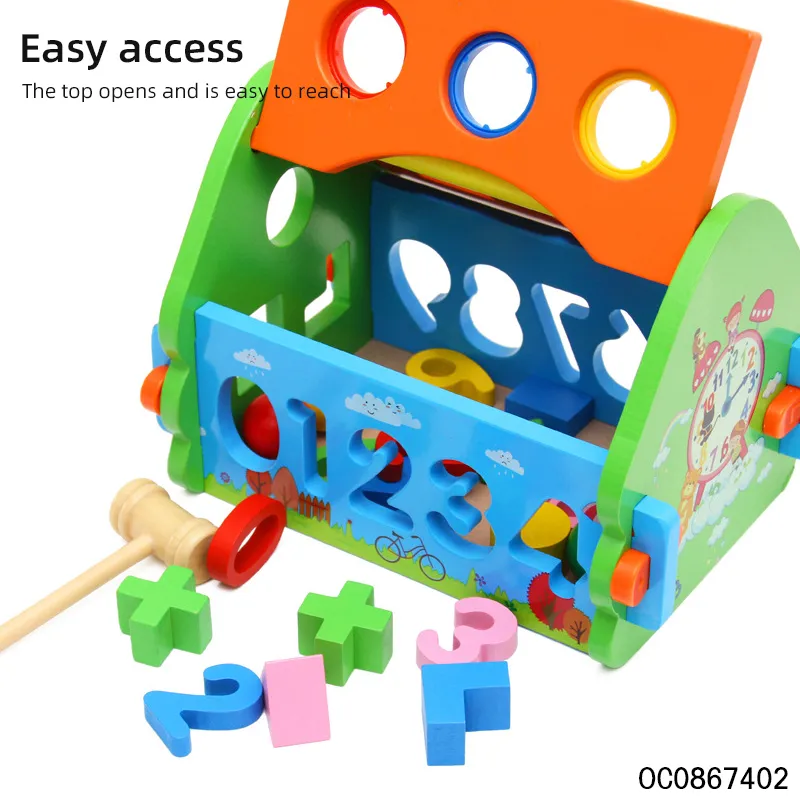 Wholesale Montessori Educational Wooden DIY Building Block Toy