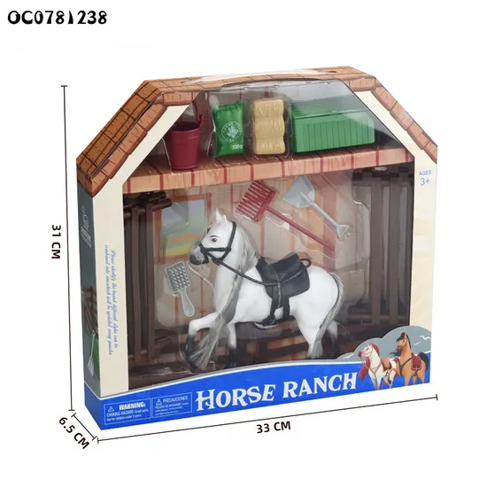Wholesale Plastic Set of Children's Model Set Toy Horse Farm Animal for Children