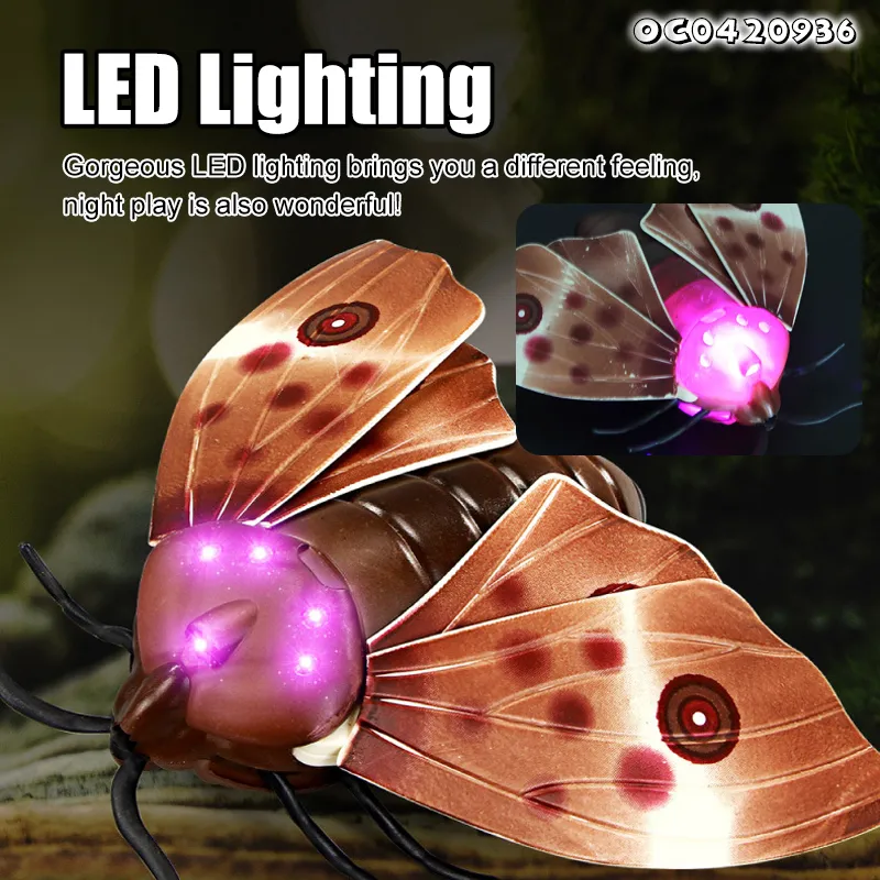 Wholesale Lighted up Interactive Model Mini Remote Control RC Flying Insects Animal Toy