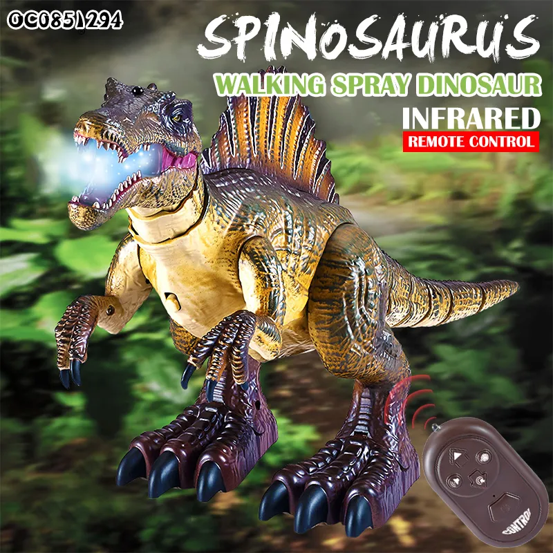 New Best Seller Kid Ankylosaurus Model Toys Simulation Walking RC Dinosaur Robot 2.4GHz Remote Easy Control Set Toy with Mist Action