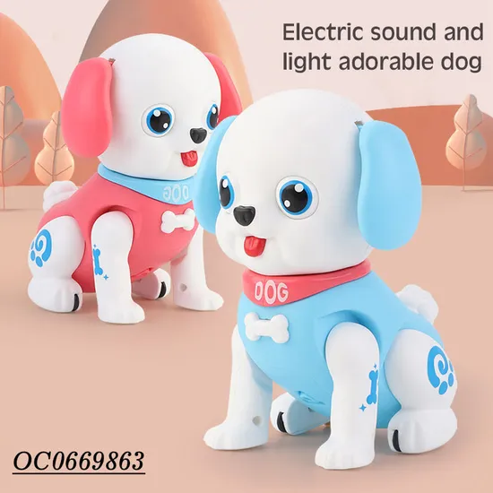 Wholesale Electric Kids Light up Plastic Animal Cartoon Battery Operated Dogs Toy