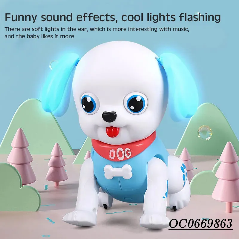 Wholesale Electric Kids Light up Plastic Animal Cartoon Battery Operated Dogs Toy