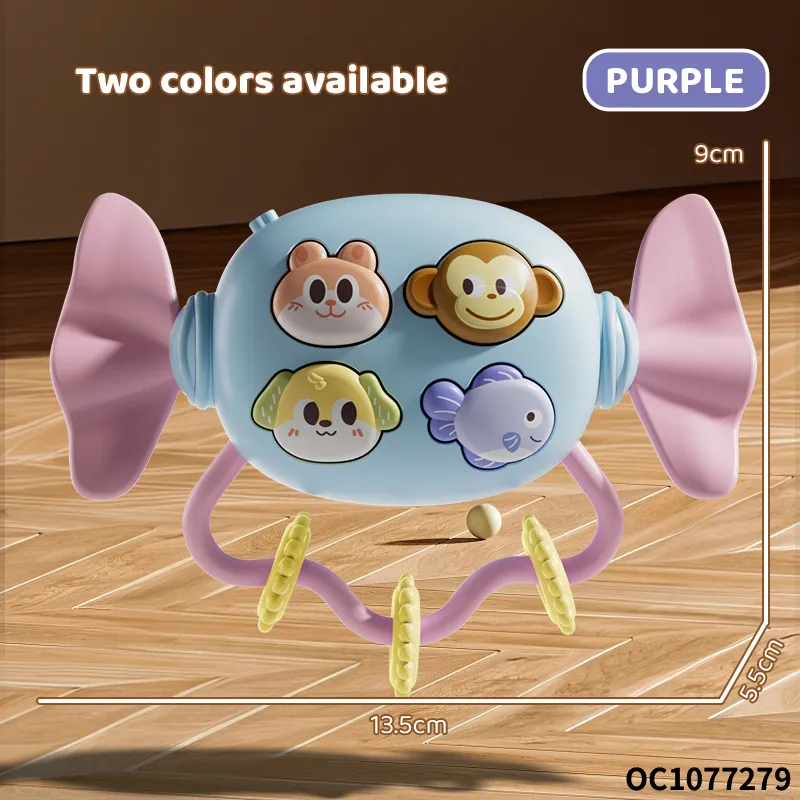 Candy-Shaped Animal Musical Instrument Sets 18 Months Soothing Baby Educational Toy Plastic Rattles Games Toy for Cognitive