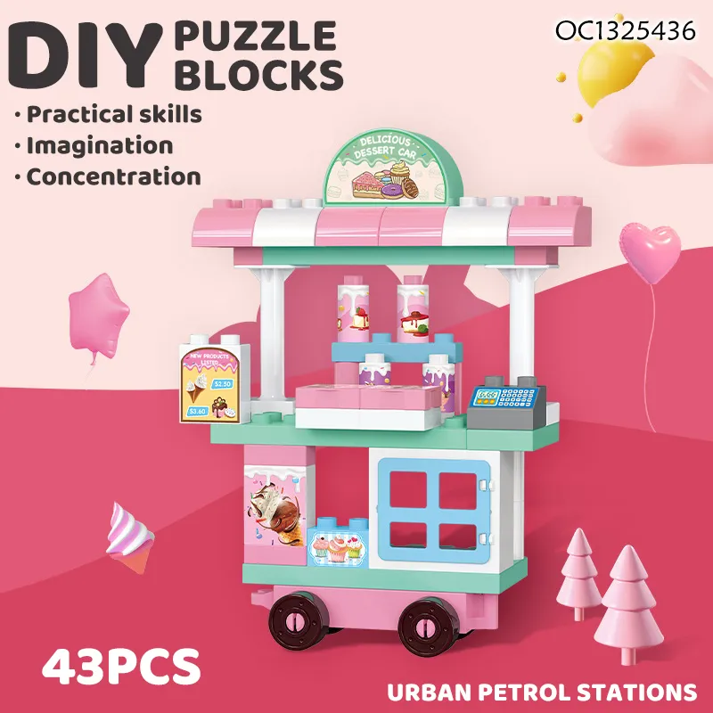 Wholesale Ice Cream Educational Learning Building Block Baby Brick Popular DIY Toys