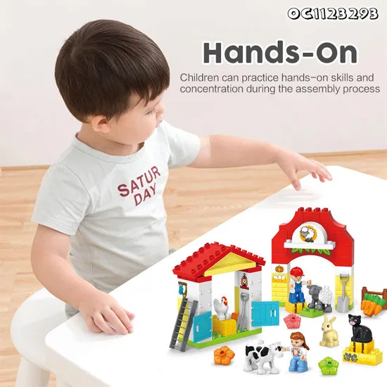 Wholesale Montessori Creative Plastic Building Blocks Toys for Kids