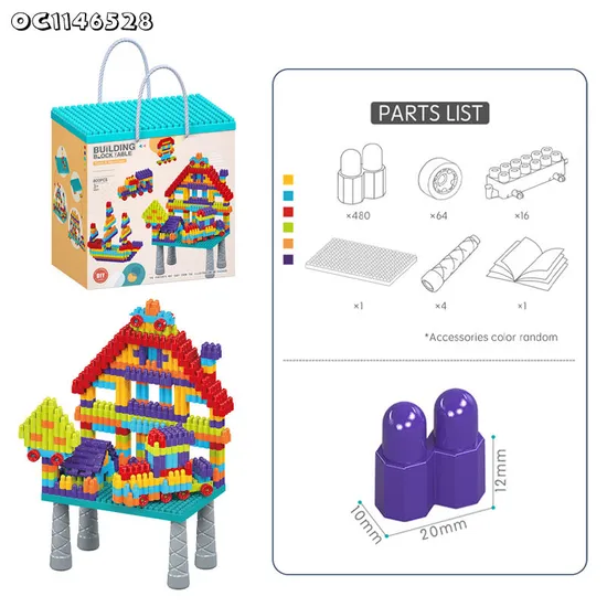 Wholesale Educational Creative Montessori Plastic 800PCS Building Block Toy