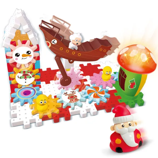 Wholesale Educational Montessori Popular DIY Christmas Baby Building Block Brick Toy