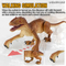 Movable Joint Velociraptor Toy Movable Head Animatronic Walking Dinosaur Anima RC Simulation Remote Control Toys for Kids