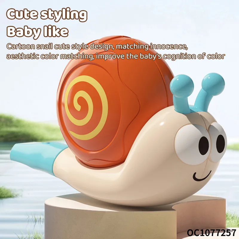 Wholesale Popular Cartoon Snail Animal Shaped Montessori Mini Plastic Music Toy