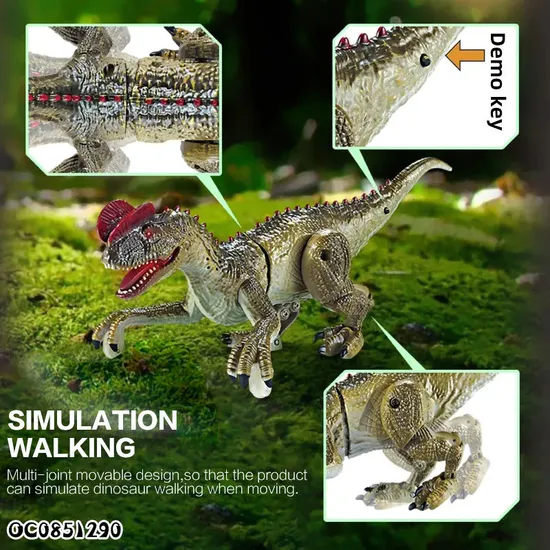 2.4G 8 Channels Tyrannosaurus Interactive Robot Dinosaur Realistic Roaring and Walking Remote Control Dinosaur Toys for Kids