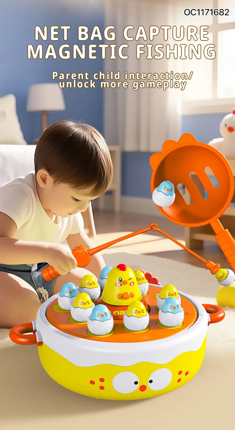 Wholesale Baby Electric Bo Montessori Educational Duck Fishing Child Games Children Toys with Music