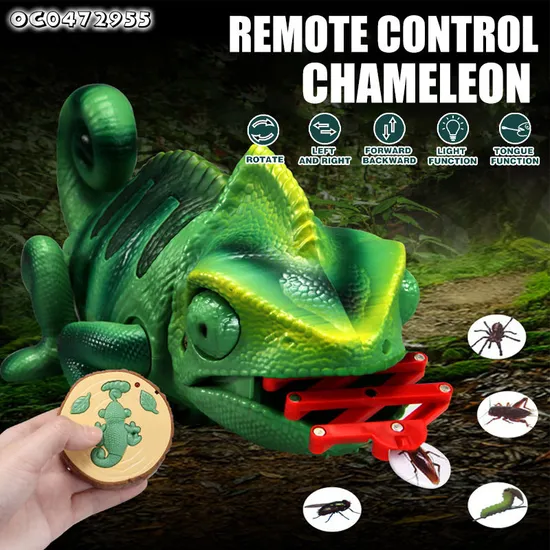 Wholesale Funny Kids Remote Control Tongues Lizard Animal Model Plastic Children Toy