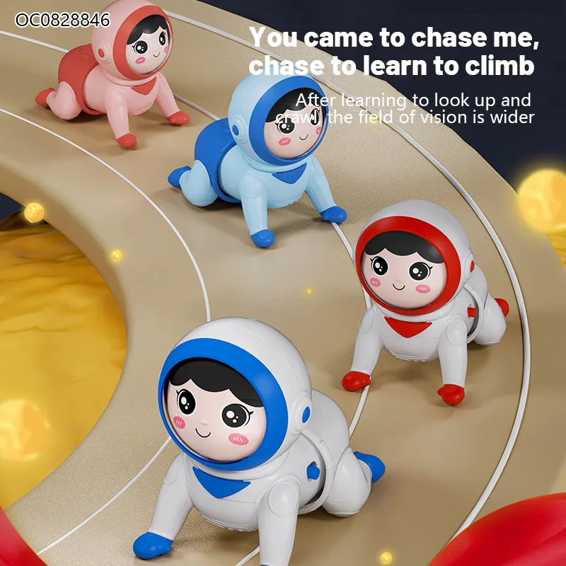 Wholesale Unique Electric Doll Plastic Baby Crawling Musical Battery Operated Toy
