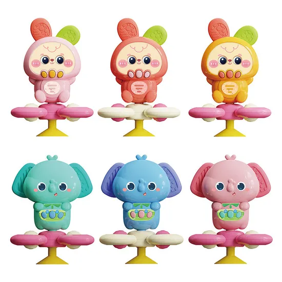 Wholesale Silicone New Born Ring Baby Teether Rabbit Educational Toys with Music