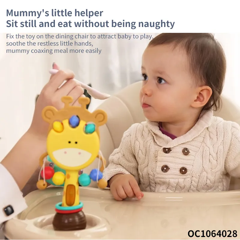 Wholesale Baby Hand Shake Teether Rattle Musical Light up Plastic Baby Montessori Sensory Toys