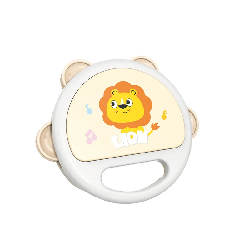 Cartoon Lion Hand Shake Rattle Drum Musical Montessori Sensory Toys for 0-6 &amp; 6-12 Months Wholesale in China Baby Instrument