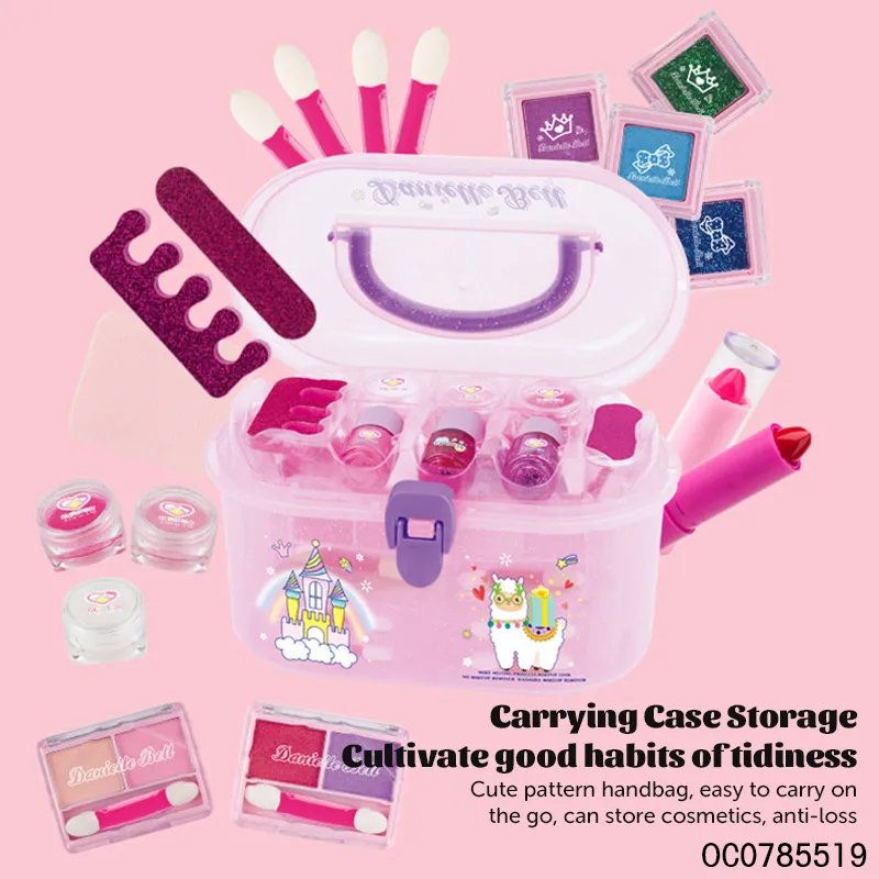 Wholesale Kids Portable Fashion Beauty Makeup Nail Polish Make up Toy for Girls