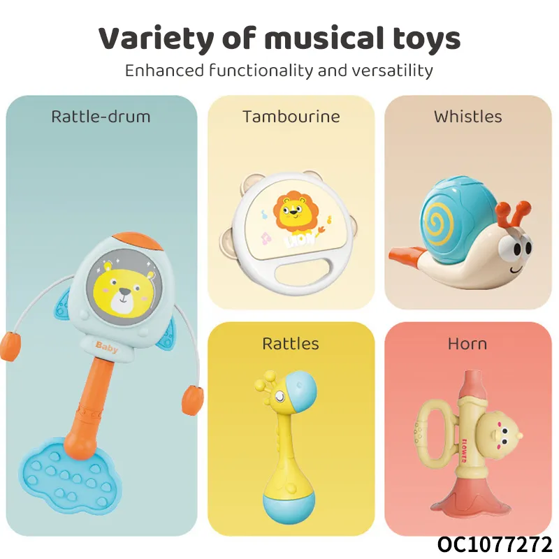 Wholesale Hand Shake Ring Rattle Silicone Baby Toys Teether