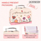 Wholesale Tableware Food Children Play Afternoon Tea Pink Plastic Kitchen Pretend Toy Set
