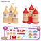Wholesale 3D House Construction Materials Modeling Summer Sand Plastic Kids Magic Sand Castle Building Blocks Toy Set