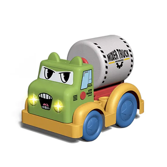 Wholesale Educational Montessori Plastic Kids Car DIY Building Block Toy with Light and Music