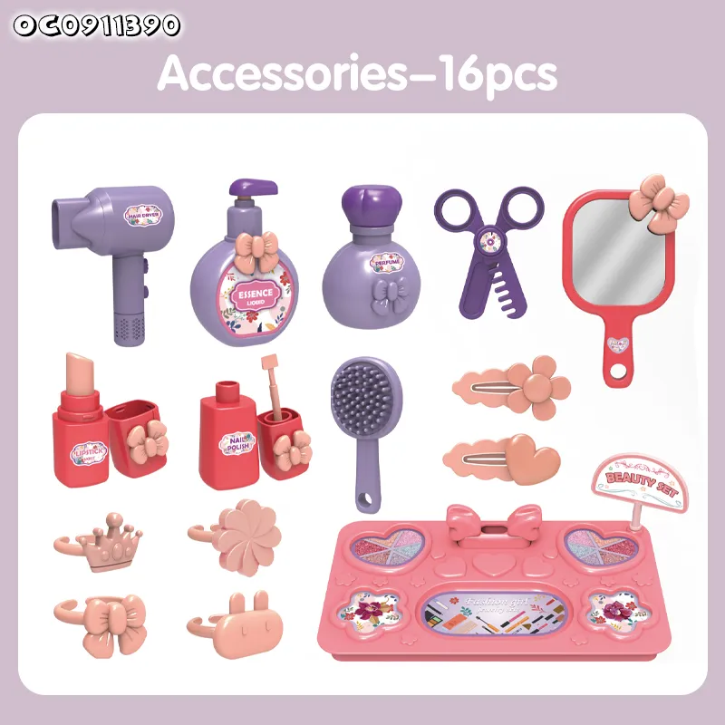 Wholesale Plastic Beauty Girls Makeup Mirror Girls Make up Play Toy Gift Set